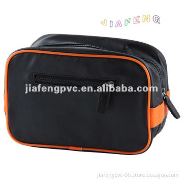 Black PU Promotional Packing Bag with Two Zippers